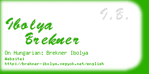 ibolya brekner business card